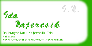 ida majercsik business card